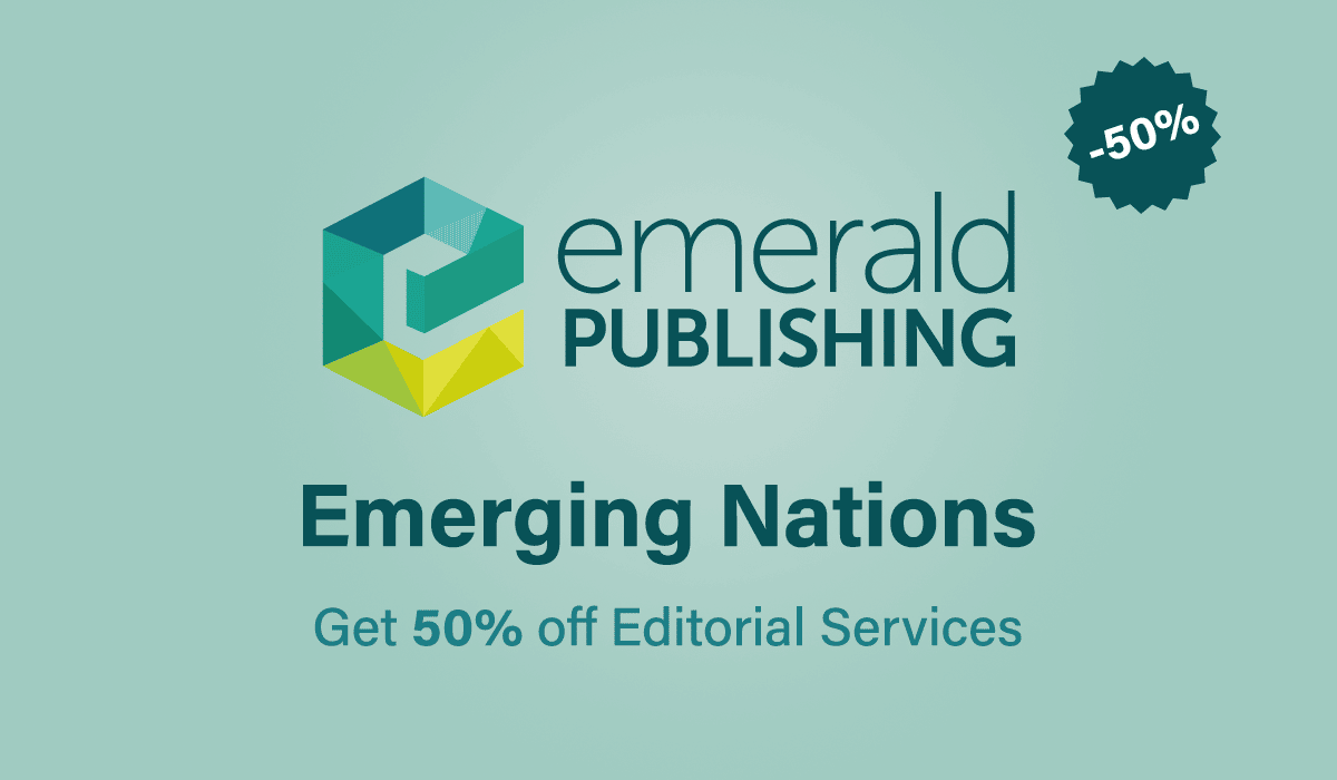 50% discount for Emerging Nations on Editorial Services  10